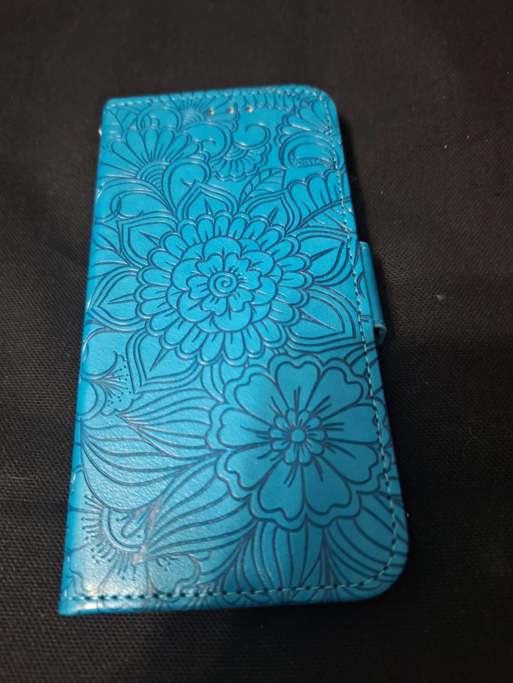 Blue Floral Phone Wallet Case